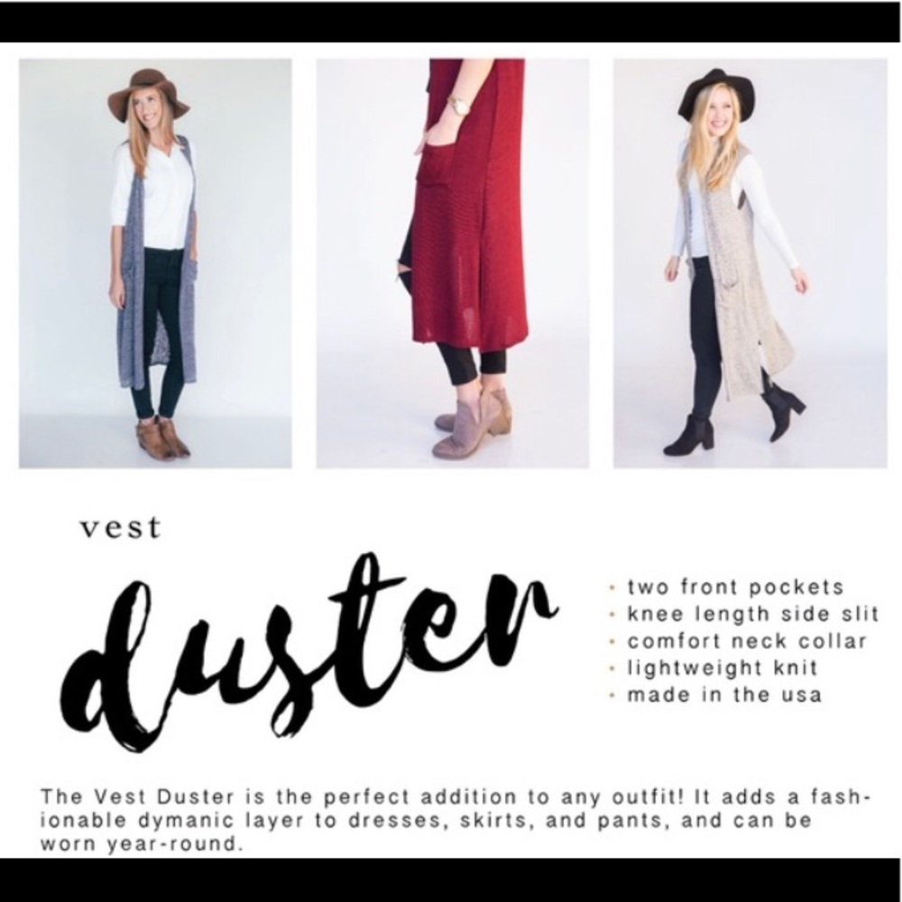 Agnes and Dora vest duster